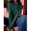 imageANRABESS Women Long Sleeve Shirts Ribbed Knit Slim Fitted Tops Casual Basic Tight Tee TShirts 2025 Fall Underscrubs LayerDark Green
