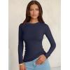 imageANRABESS Women Long Sleeve Shirts Ribbed Knit Slim Fitted Tops Casual Basic Tight Tee TShirts 2025 Fall Underscrubs LayerNavy Blue