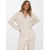 imageANRABESS Women Pajama Lounge Sets 2025 Fall 2 Piece Outfits Ribbed Long Sleeve Matching PJ Set Sleepwear LoungewearBeige