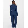 imageANRABESS Women Pajama Lounge Sets 2025 Fall 2 Piece Outfits Ribbed Long Sleeve Matching PJ Set Sleepwear LoungewearDeep Blue