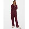 imageANRABESS Women Pajama Lounge Sets 2025 Fall 2 Piece Outfits Ribbed Long Sleeve Matching PJ Set Sleepwear LoungewearDeep Red