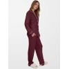 imageANRABESS Women Pajama Lounge Sets 2025 Fall 2 Piece Outfits Ribbed Long Sleeve Matching PJ Set Sleepwear LoungewearDeep Red