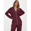 imageANRABESS Women Pajama Lounge Sets 2025 Fall 2 Piece Outfits Ribbed Long Sleeve Matching PJ Set Sleepwear LoungewearDeep Red