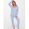 imageANRABESS Women Pajama Lounge Sets 2025 Fall 2 Piece Outfits Ribbed Long Sleeve Matching PJ Set Sleepwear LoungewearLight Blue
