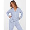 imageANRABESS Women Pajama Lounge Sets 2025 Fall 2 Piece Outfits Ribbed Long Sleeve Matching PJ Set Sleepwear LoungewearLight Blue