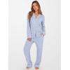 imageANRABESS Women Pajama Lounge Sets 2025 Fall 2 Piece Outfits Ribbed Long Sleeve Matching PJ Set Sleepwear LoungewearLight Blue