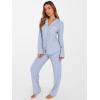 imageANRABESS Women Pajama Lounge Sets 2025 Fall 2 Piece Outfits Ribbed Long Sleeve Matching PJ Set Sleepwear LoungewearLight Blue