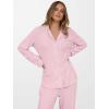 imageANRABESS Women Pajama Lounge Sets 2025 Fall 2 Piece Outfits Ribbed Long Sleeve Matching PJ Set Sleepwear LoungewearPink