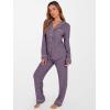 imageANRABESS Women Pajama Lounge Sets 2025 Fall 2 Piece Outfits Ribbed Long Sleeve Matching PJ Set Sleepwear LoungewearPurple