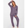 imageANRABESS Women Pajama Lounge Sets 2025 Fall 2 Piece Outfits Ribbed Long Sleeve Matching PJ Set Sleepwear LoungewearPurple