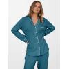 imageANRABESS Women Pajama Lounge Sets 2025 Fall 2 Piece Outfits Ribbed Long Sleeve Matching PJ Set Sleepwear LoungewearTeal