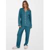 imageANRABESS Women Pajama Lounge Sets 2025 Fall 2 Piece Outfits Ribbed Long Sleeve Matching PJ Set Sleepwear LoungewearTeal