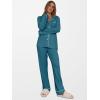 imageANRABESS Women Pajama Lounge Sets 2025 Fall 2 Piece Outfits Ribbed Long Sleeve Matching PJ Set Sleepwear LoungewearTeal