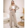 imageANRABESS Women Pajama Lounge Sets Fuzzy Fleece 2 Piece Outfits Long Sleeve Cardigan Wide Leg Pants 2025 Fall Comfy LoungewearLight Khaki