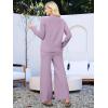 imageANRABESS Women Pajama Lounge Sets Fuzzy Fleece 2 Piece Outfits Long Sleeve Cardigan Wide Leg Pants 2025 Fall Comfy LoungewearPurple