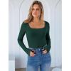 imageANRABESS Women Scoop Neck Bodysuits Long Sleeve Tops 2025 Fall Slim Fit Ribbed Knit Sexy Soft Basic Shirts Fashion OutfitsDeep Green