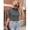 imageANRABESS Women Tops Mock Neck 12 Short Sleeve Slim Fit Basic Tee Shirts Dressy Work Business 2025 Summer Fall Casual OutfitsDark Gray