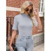 imageANRABESS Women Tops Mock Neck 12 Short Sleeve Slim Fit Basic Tee Shirts Dressy Work Business 2025 Summer Fall Casual OutfitsGrey