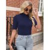 imageANRABESS Women Tops Mock Neck 12 Short Sleeve Slim Fit Basic Tee Shirts Dressy Work Business 2025 Summer Fall Casual OutfitsNavy Blue