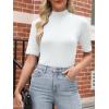 imageANRABESS Women Tops Mock Neck 12 Short Sleeve Slim Fit Basic Tee Shirts Dressy Work Business 2025 Summer Fall Casual OutfitsWhite