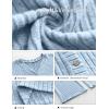 imageANRABESS Womens 2 Piece Lounge Pajama Sets Ribbed Long Sleeve Button Top Matching Pants Sleepwear PJ Set 2025 Fall OutfitsLight Blue