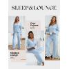 imageANRABESS Womens 2 Piece Lounge Pajama Sets Ribbed Long Sleeve Button Top Matching Pants Sleepwear PJ Set 2025 Fall OutfitsLight Blue