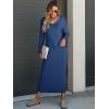 imageANRABESS Womens 2 Piece Outfits Sweater Skirt Sets Casual Long Sleeve V Neck Ribbed Knit Tops Midi Dress 2025 Fall FashionBlue