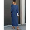imageANRABESS Womens 2 Piece Outfits Sweater Skirt Sets Casual Long Sleeve V Neck Ribbed Knit Tops Midi Dress 2025 Fall FashionBlue