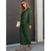 imageANRABESS Womens 2 Piece Outfits Sweater Skirt Sets Casual Long Sleeve V Neck Ribbed Knit Tops Midi Dress 2025 Fall FashionDark Green