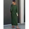 imageANRABESS Womens 2 Piece Outfits Sweater Skirt Sets Casual Long Sleeve V Neck Ribbed Knit Tops Midi Dress 2025 Fall FashionDark Green