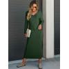 imageANRABESS Womens 2 Piece Outfits Sweater Skirt Sets Casual Long Sleeve V Neck Ribbed Knit Tops Midi Dress 2025 Fall FashionDark Green