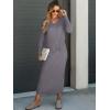 imageANRABESS Womens 2 Piece Outfits Sweater Skirt Sets Casual Long Sleeve V Neck Ribbed Knit Tops Midi Dress 2025 Fall FashionGray Purple