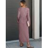 imageANRABESS Womens 2 Piece Outfits Sweater Skirt Sets Casual Long Sleeve V Neck Ribbed Knit Tops Midi Dress 2025 Fall FashionLight Purple