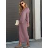 imageANRABESS Womens 2 Piece Outfits Sweater Skirt Sets Casual Long Sleeve V Neck Ribbed Knit Tops Midi Dress 2025 Fall FashionLight Purple