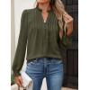 imageANRABESS Womens Button Down Shirts Long Sleeve Pleated Flowy Blouses Work Business Casual Dressy Tops 2025 Fall OutfitsArmy Green