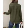 imageANRABESS Womens Button Down Shirts Long Sleeve Pleated Flowy Blouses Work Business Casual Dressy Tops 2025 Fall OutfitsArmy Green