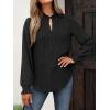 imageANRABESS Womens Button Down Shirts Long Sleeve Pleated Flowy Blouses Work Business Casual Dressy Tops 2025 Fall OutfitsBlack