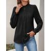 imageANRABESS Womens Button Down Shirts Long Sleeve Pleated Flowy Blouses Work Business Casual Dressy Tops 2025 Fall OutfitsBlack