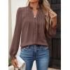 imageANRABESS Womens Button Down Shirts Long Sleeve Pleated Flowy Blouses Work Business Casual Dressy Tops 2025 Fall OutfitsBrown