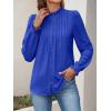 imageANRABESS Womens Button Down Shirts Long Sleeve Pleated Flowy Blouses Work Business Casual Dressy Tops 2025 Fall OutfitsRoyal Blue