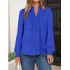 imageANRABESS Womens Button Down Shirts Long Sleeve Pleated Flowy Blouses Work Business Casual Dressy Tops 2025 Fall OutfitsRoyal Blue