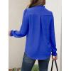 imageANRABESS Womens Button Down Shirts Long Sleeve Pleated Flowy Blouses Work Business Casual Dressy Tops 2025 Fall OutfitsRoyal Blue