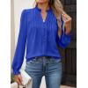 imageANRABESS Womens Button Down Shirts Long Sleeve Pleated Flowy Blouses Work Business Casual Dressy Tops 2025 Fall OutfitsRoyal Blue
