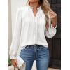 imageANRABESS Womens Button Down Shirts Long Sleeve Pleated Flowy Blouses Work Business Casual Dressy Tops 2025 Fall OutfitsWhite