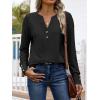 imageANRABESS Womens Eyelet Tops Long Sleeve Henley Shirts Business Dressy Casual Blouse Vacation TShirt 2025 Fall OutfitsBlack