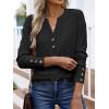imageANRABESS Womens Eyelet Tops Long Sleeve Henley Shirts Business Dressy Casual Blouse Vacation TShirt 2025 Fall OutfitsBlack