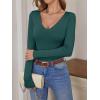 imageANRABESS Womens Fitted Sweaters 2025 Fall Long Sleeve V Neck Basic Tops Lightweight Knitted Slim Dressy Casual Work ShirtsDark Green