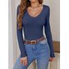 imageANRABESS Womens Fitted Sweaters 2025 Fall Long Sleeve V Neck Basic Tops Lightweight Knitted Slim Dressy Casual Work ShirtsNavy Blue
