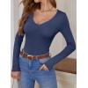 imageANRABESS Womens Fitted Sweaters 2025 Fall Long Sleeve V Neck Basic Tops Lightweight Knitted Slim Dressy Casual Work ShirtsNavy Blue