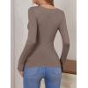 imageANRABESS Womens Fitted Sweaters 2025 Fall Long Sleeve V Neck Basic Tops Lightweight Knitted Slim Dressy Casual Work ShirtsNutmeg